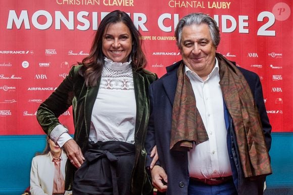 Isabelle de Araujo et son compagnon Christian Clavier à la Première du film "Monsieur Claude 2" (Qu'est-ce qu'on a fait au Bon Dieu 2) à Berlin en Allemagne le 2 avril 2019.