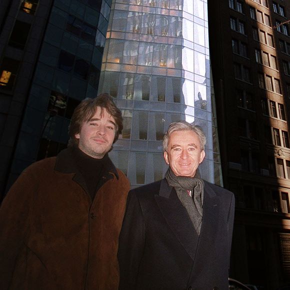 Bernard Arnault et son fils Antoine - inauguration de la tour LVMH à New York RINDOFF-BORDE / BESTIMAGE