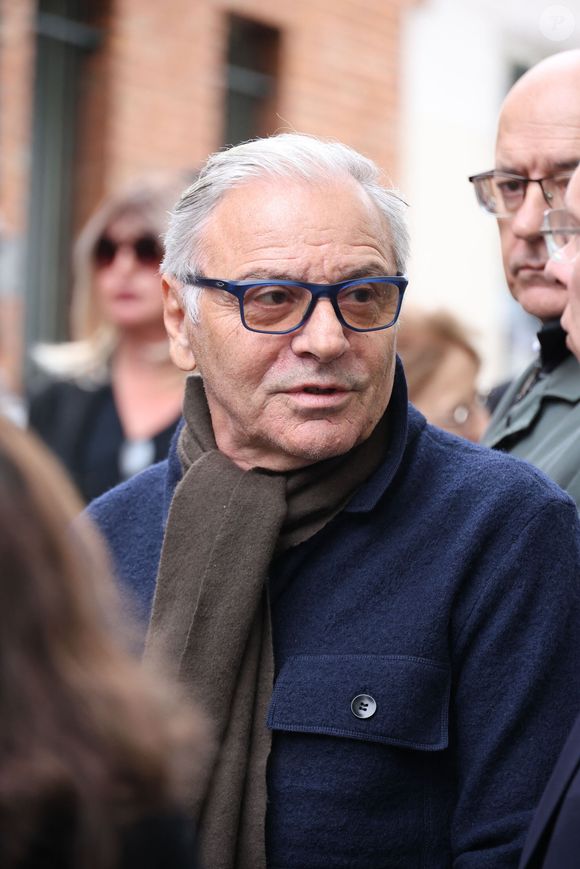 Exclusif - Mario Meneghini - Obsèques de Michel Michel en l'église Saint-Jean-de Montmartre à Paris le 16 octobre 2025. Michel Michel était le patron du légendaire du Banana Café à Paris. © Denis Guignebourg/Bestimage