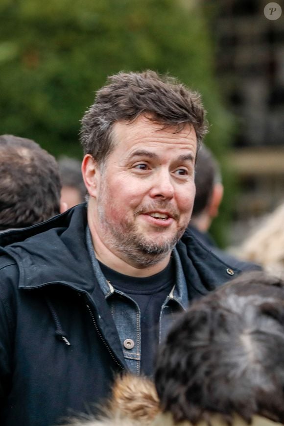 Nicolas Demorand - Obsèques de Sébastien Demorand à la Coupole du crématorium du cimetière du Père-Lachaise à Paris, France, le 31 janvier 2020.