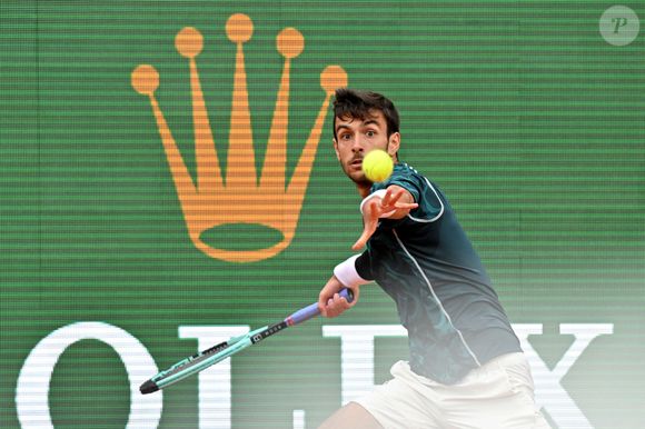 Lorenzo Musetti durant la finale de la 118e édition du Rolex Monte-Carlo Masters, au Monte-Carlo Country Club à Roquebrune Cap Martin, le 13 avril 2025.
L'espagnol Carlos Alcaraz a battu l'italien Lorenzo Musetti 3-6 / 6-1 / 6-0. © Bruno Bebert/Bestimage