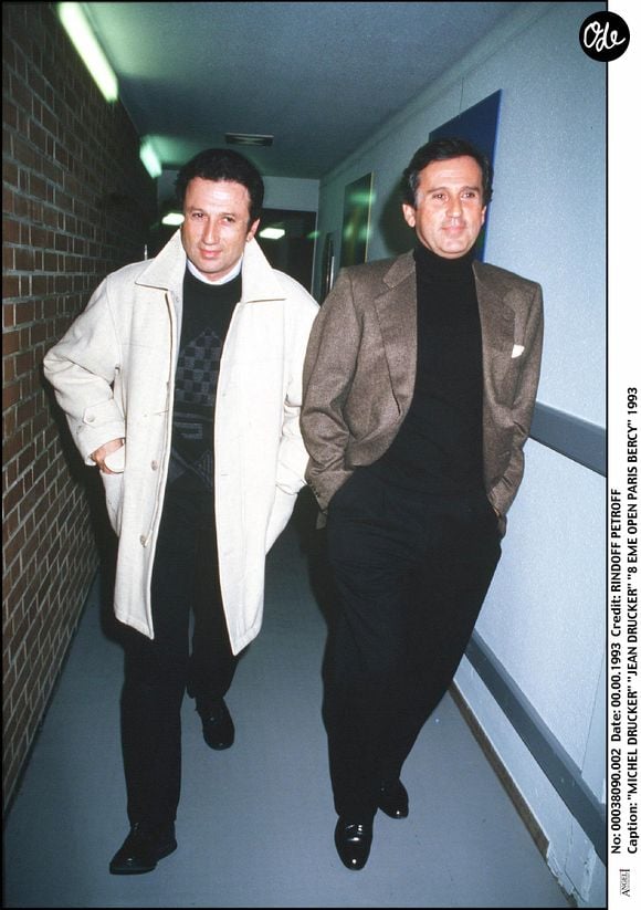 Archives - Jean Drucker et son frère Michel Drucker à Bercy en 1993.