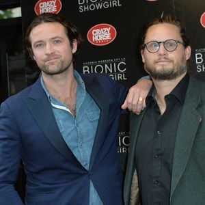 Louis-Marie de Castelbajac et Guilhem de Castelbajac - Photocall de la premiére du spectacle "Bionic Showgirl" avec V. Modesta au Crazy Horse à Paris le 3 juin 2019. © Veeren/Bestimage