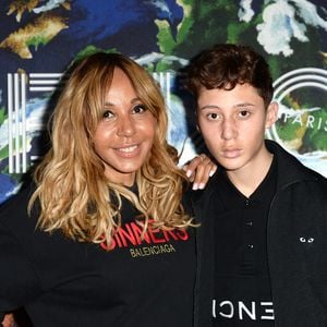 Cathy Guetta et son fils Tim Elvis au défilé Kenzo Homme collection Automne-Hiver lors de la fashion week à Paris. © Veeren/CVS/Bestimage