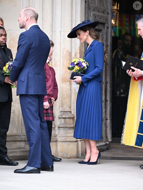 Catherine - Princesse de Galles quitte le service annuel de célébration du Jour du Commonwealth à l'Abbaye de Westminster, Londres. Backgrid UK/ Bestimage