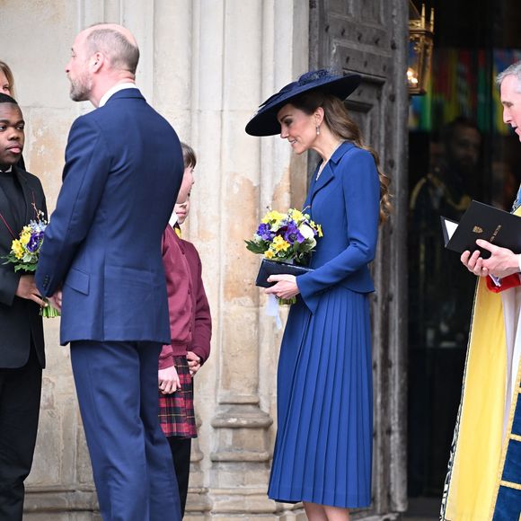 Catherine - Princesse de Galles quitte le service annuel de célébration du Jour du Commonwealth à l'Abbaye de Westminster, Londres. Backgrid UK/ Bestimage