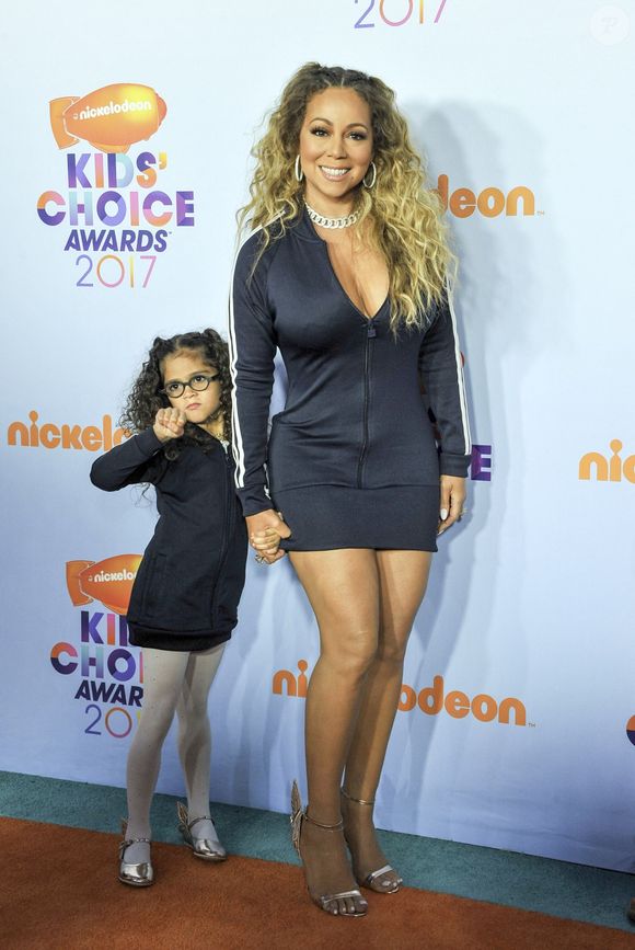 Mariah Carey, Moroccan Scott Cannon à l'arrivée des Nickelodeon's Kids' Choice Awards 2017 - Arrivals, USC Galen Center, Los Angeles, CA March 11, 2017. Photo par Elizabeth Goodenough/Everett Collection/ABACAPRESS.COM