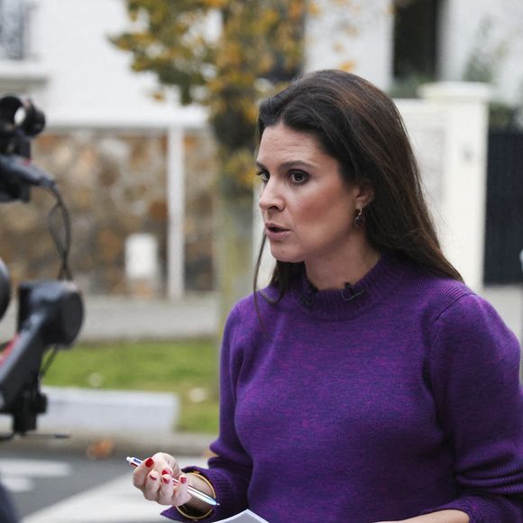 Apolline de Malherbe interviewe Bruno Retailleau lors du tournage de l'émission « En Campagne » de BFMTV à Bry-sur-Marne, en banlieue parisienne, le 6 novembre 2025. Photo de Jérémy Paoloni/ABACAPRESS.COM