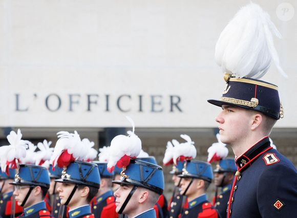 Le prince Gabriel photographié lors d'une visite royale à l'École militaire de Saint-Cyr (AMSCC), dans le camp militaire de Coëtquidan, à Guer, région Bretagne, France, lundi 9 décembre 2024. L'AMSCC est la plus grande école militaire pour les candidats officiers en France. L'école collabore avec l'École royale militaire pour l'échange d'étudiants dans le cadre du programme européen Erasmus+. Photo ABACAPRESS.COM