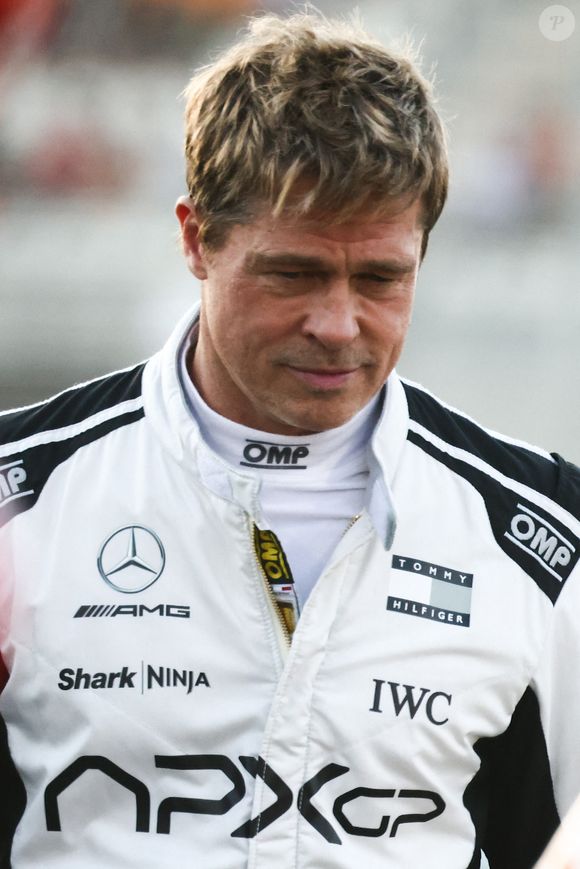 Abu Dhabi -  Brad Pitt sur le tournage de son nouveau film "F1" le 8 décembre 2024.
(Credit Image: © Beata Zawrzel/ZUMA Press Wire)
