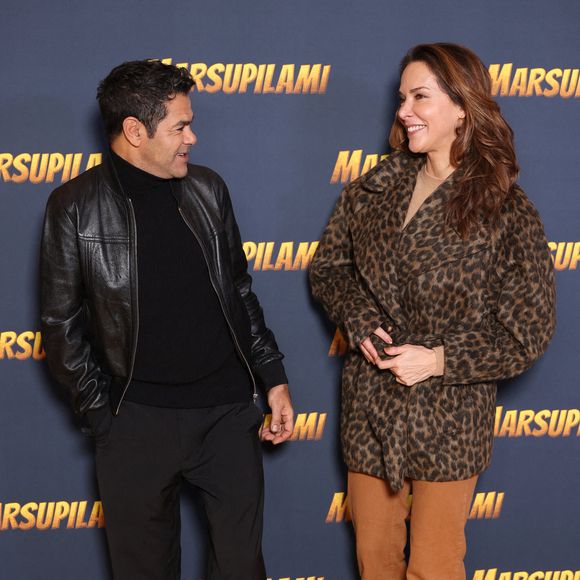 Jamel Debbouze et Melissa Theuriau assistent à la première du Marsupilami au Grand Rex à Paris, France, le 01 février 2026. Photo par Jerome Domine/ABACAPRESS.COM