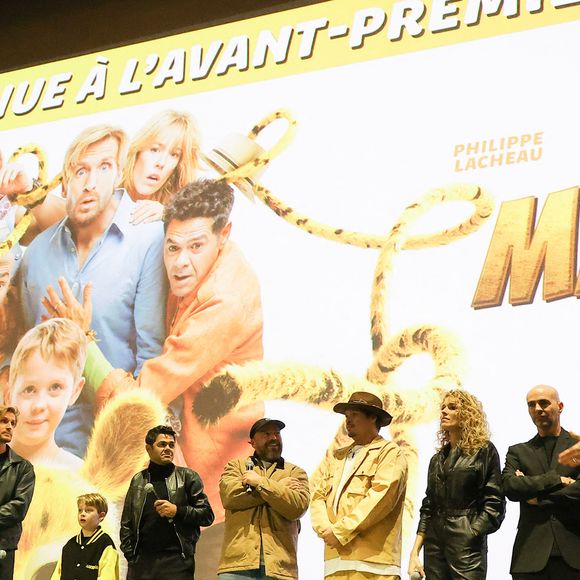Jamel Elgharbi, Adeline Tayoro, Reem Kherici, Élodie Fontan, Marsupilami, Corentin Guillot, Philippe Lacheau, Jamel Debbouze, Alban Ivanov, Tarek Boudali, Paco Boisson et Joseph Etje à l'avant-première du film "Marsupilami" au Grand Rex à Paris, le 1er février 2026.

Photo : Coadic Guirec / Bestimage