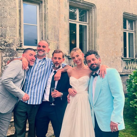 Mariage de Nicolas Duvauchelle de Chloé Roy dans le Morbihan. Mai 2024. Instagram, sylvain_quimene