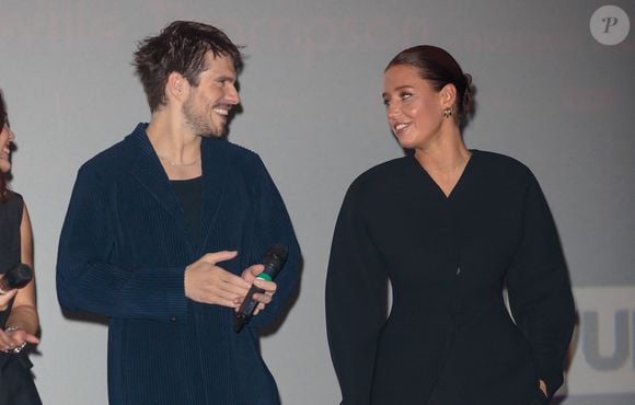 Si les deux acteurs n’ont jamais officialisé leur relation, leur complicité lors des apparitions publiques alimente les rumeurs...
François Civil, Adèle Exarchopoulos - Avant-première du film "L'amour Ouf" au Kinepolis de Lomme près de Lille le 13 octobre 2024. © Stéphane Vansteenkiste/Bestimage