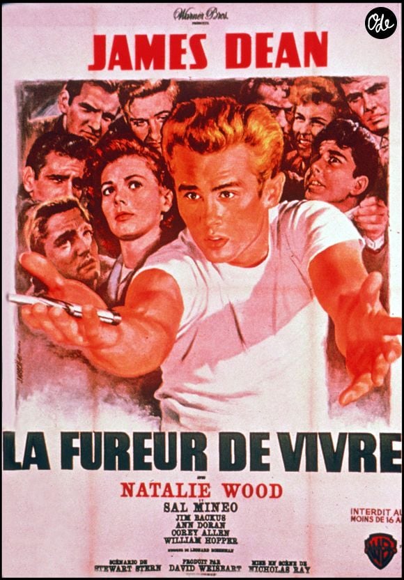 Il reste encore à ce jour le seul comédien à avoir été nommé deux fois pour l'Oscar du meilleur acteur à titre posthume

Archives - Affiche du film La Fureur de vivre avec James Dean 
Crédit : ALPHA AGENCY / BESTIMAGE