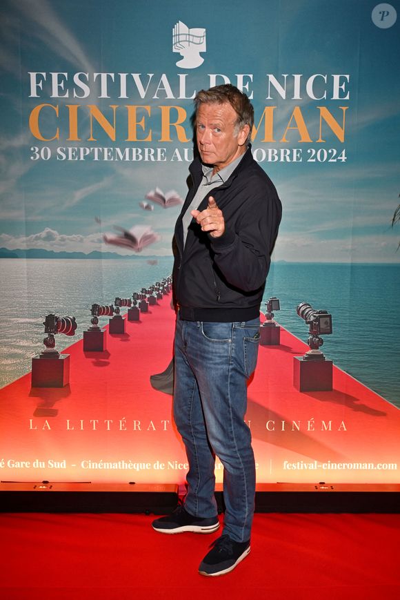 Franck Dubosc pour le film "Un ours dans le Jura" durant la 6ème édition du festival Cinéroman dédié aux adaptations cinématographiques de roman à Nice le 3 octobre 2024, au cinéma Pathé Gare du Sud. © Bebert / Jacovides / Bestimage