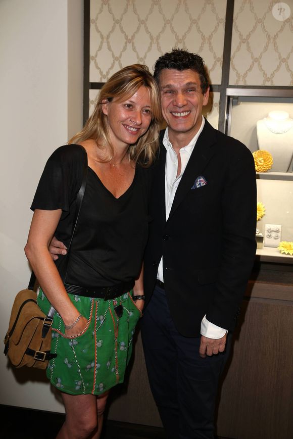 Exclusif - Marc Lavoine et sa femme Sarah - Inauguration de la nouvelle boutique Buccellati rue de la Paix à Paris le 8 juin 2016.
© Dominique Jacovides / Bestimage