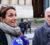 Anne-Claire Coudray et Gilles Bouleau - Sortie des obsèques de Catherine Laborde en l'église Saint-Roch à Paris, le 6 février 2025. 
© Jacovides - Moreau / Bestimage