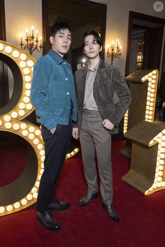 Huai-Yun Zhan, Lee Jun-ho - Photocall pour les 130 ans de Berluti lors de la fashion week à Paris le 22 janvier 2025. © Olivier Borde /Bestimage
