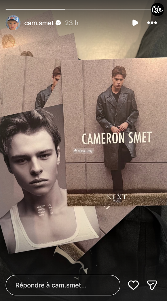 Représenté par une célèbre agence de mannequin, Cameron Smet, le fils de David Hallyday, a publié plusieurs clichés dans la story de son compte Instagram le lundi 21 septembre 2026.
Crédit : cam.smet/Instagram