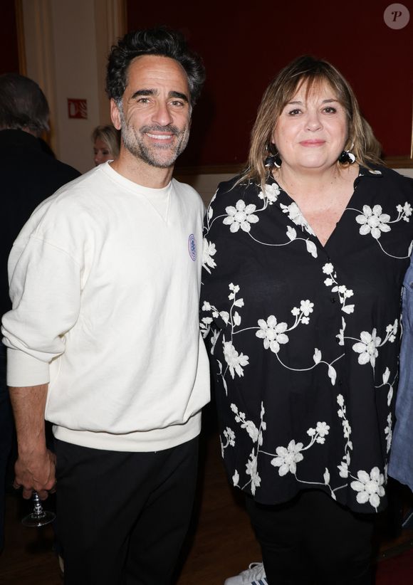 Exclusif -  Florent Peyre et Michèle Bernier - 50ème de la pièce "Lyly" avec M. Bernier et F. Perrin au théâtre de Paris le 27 mars 2025. © Coadic Guirec/Bestimage
