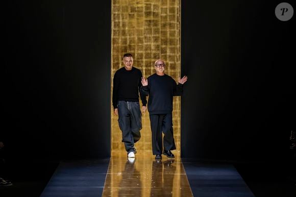 Domenico Dolce et Stefano Gabbana - Défilé Dolce & Gabbana mode femme automne / hiver 2024-2025 lors de la Fashion Week de Milan (MFW), à Milan, Italie, le 24 février 2024.