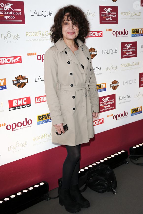 Isabelle Mergault au 95ème prix d'Amérique Opodo à l'hippodrome de Vincennes, le 31/01/2016.  Photo Nasser Berzane/Abaca