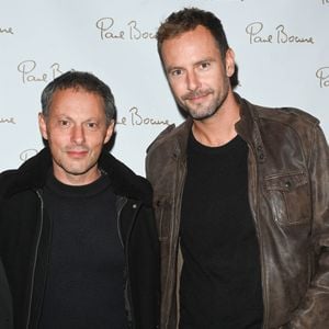 Marc-Olivier Fogiel et son mari François Roelants à la Brasserie du Louvre Bocuse à l’occasion de la rentrée, à Paris le 22 septembre 2022.
© Coadic Guirec/Bestimage