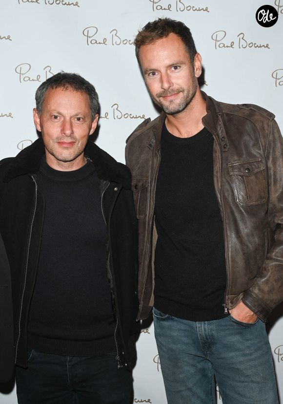 Marc-Olivier Fogiel et son mari François Roelants à la Brasserie du Louvre Bocuse à l’occasion de la rentrée, à Paris le 22 septembre 2022.

© Coadic Guirec/Bestimage