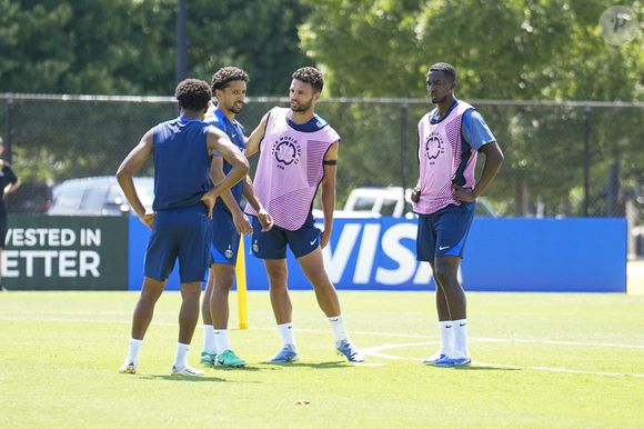 Goncalo RAMOS du PSG, MARQUINHOS du PSG et William PACHO du PSG lors de la séance d'entraînement du PSG le 28 juin 2025 à Atlanta, Géorgie. (Photo par Hugo Pfeiffer/Icon Sport)