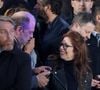 Eric Dupond-Moretti et Isabelle Boulay - Le président Emmanuel Macron prononce un discours au Champ de Mars le soir de sa victoire à l'élection présidentielle le 24 avril 2022.
© Dominique Jacovides / Bestimage
