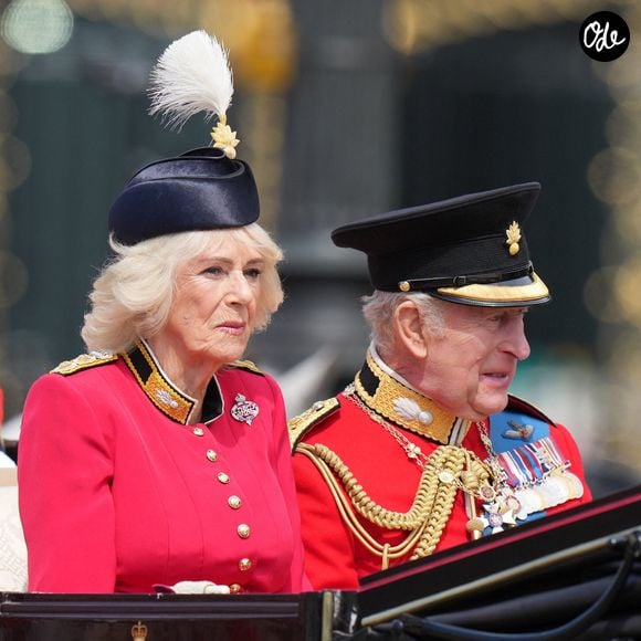 Le roi Charles III d'Angleterre et Camilla Parker Bowles, reine consort d'Angleterre - Des membres de la famille royale assistent à la parade « Trooping the Colour » au palais de Buckingham, à Londres, au Royaume-Uni, le 13 juin 2026.

© Julien Burton / Bestimage