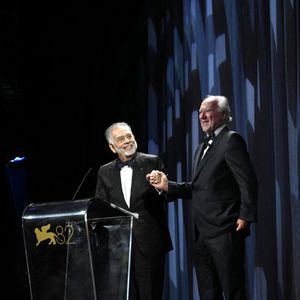 Francis Ford Coppola, Werner Herzog lors de la cérémonie d'ouverture et de remise des prix du 82e Festival international du film de Venise, Venise, Italie, le 27 août 2025. Photo par Simone Comi/IPA/ABACAPRESS.COM