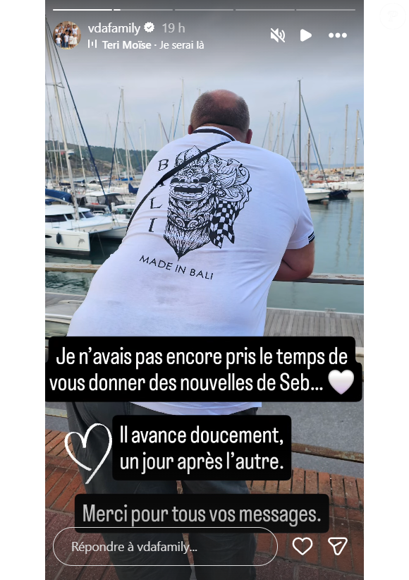 Deux semaines plus tard, elle donne des nouvelles.

Cindy Van Der Auwera (Familles nombreuses) donne des nouvelles de son mari Seb après son accident de voiture.