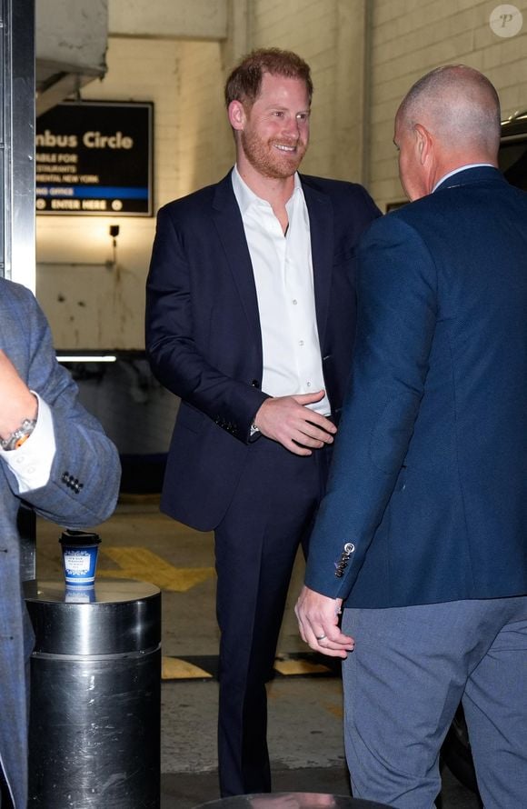 Le prince Harry à la sortie du NY Times DealBook event à New York le 12 avril 2024 The ImageDirect / Bestimage