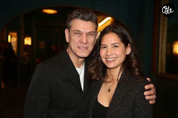 Marc Lavoine et Line Papin lors de la répétition générale pour la presse du spectacle de Marc Lavoine et Fabrice Aboulker « LES SOULIERS ROUGES » à Paris, en France, le 4 février 2020. Photo de Jérôme Domine/ABACAPRESS.COM
