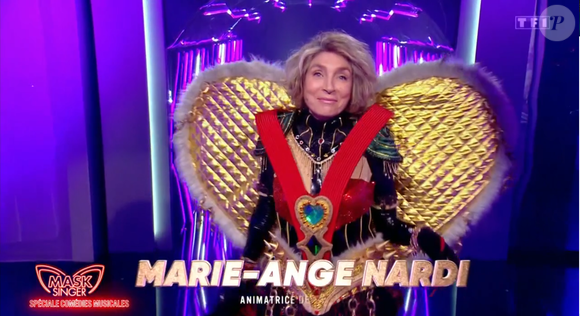 C'était Marie-Ange Nardi ! 

La Dame de Coeur dans "Mask Singer", capture d'écran TF1