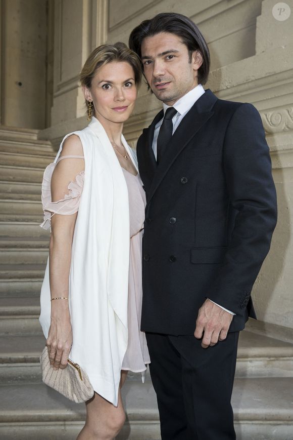 Gautier Capuçon et sa femme Delphine au défilé de mode Valentino Hommes printemps-été à l'Hôtel Salomon de Rothschild à Paris © Olivier Borde/Bestimage