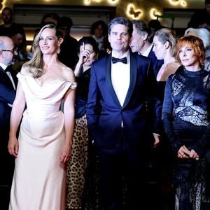 Cécile de France, Yann Gozlan, Mylène Farmer - Montée des marches du film « Dalloway » lors du 78ème Festival International du Film de Cannes, au Palais des Festivals à Cannes. Le 15 mai 2025
© Jacovides-Moreau / Bestimage