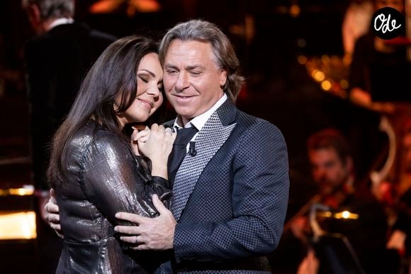 Roberto Alagna et sa compagne Aleksandra Kurzak - Enregistrement de l'émission "Le grand échiquier", diffusée le 29 avril sur France 2. © Cyril Moreau / Bestimage