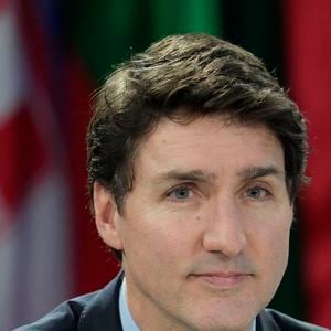 Le Premier ministre canadien Justin Trudeau assiste à une conférence de presse lors d’un sommet sur la sécurité à Kyiv, en Ukraine, le lundi 24 février 2025. © Frank Gunn/The Canadian Press via ZUMA Press/Bestimage
