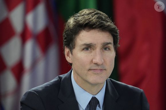 Le Premier ministre canadien Justin Trudeau assiste à une conférence de presse lors d’un sommet sur la sécurité à Kyiv, en Ukraine, le lundi 24 février 2025. © Frank Gunn/The Canadian Press via ZUMA Press/Bestimage