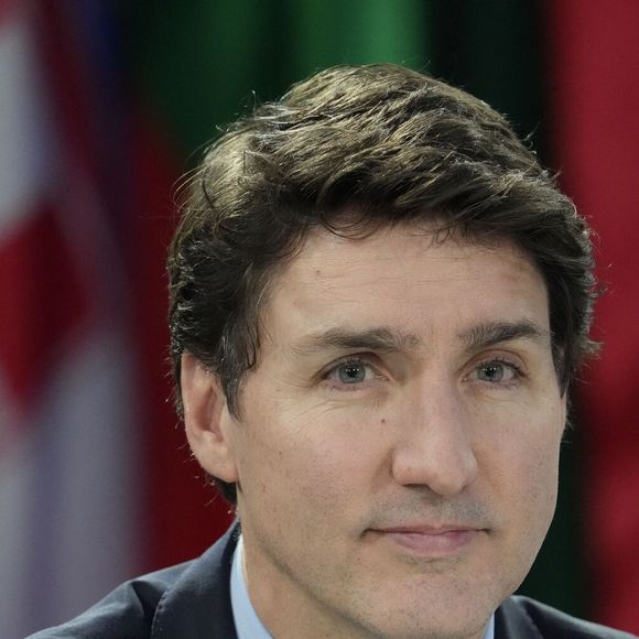Le Premier ministre canadien Justin Trudeau assiste à une conférence de presse lors d’un sommet sur la sécurité à Kyiv, en Ukraine, le lundi 24 février 2025. © Frank Gunn/The Canadian Press via ZUMA Press/Bestimage