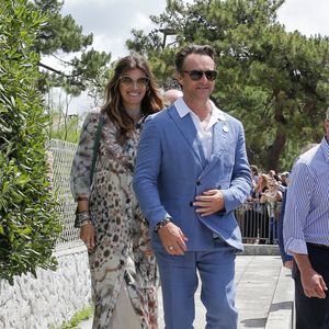 David Hallyday et son épouse Alexandra Pastor assistent au mariage de Laura Smet et Raphaël Lancrey Javal au Cap Ferret, en France, le 15 juin 2019.

Photo de ABACAPRESS.COM