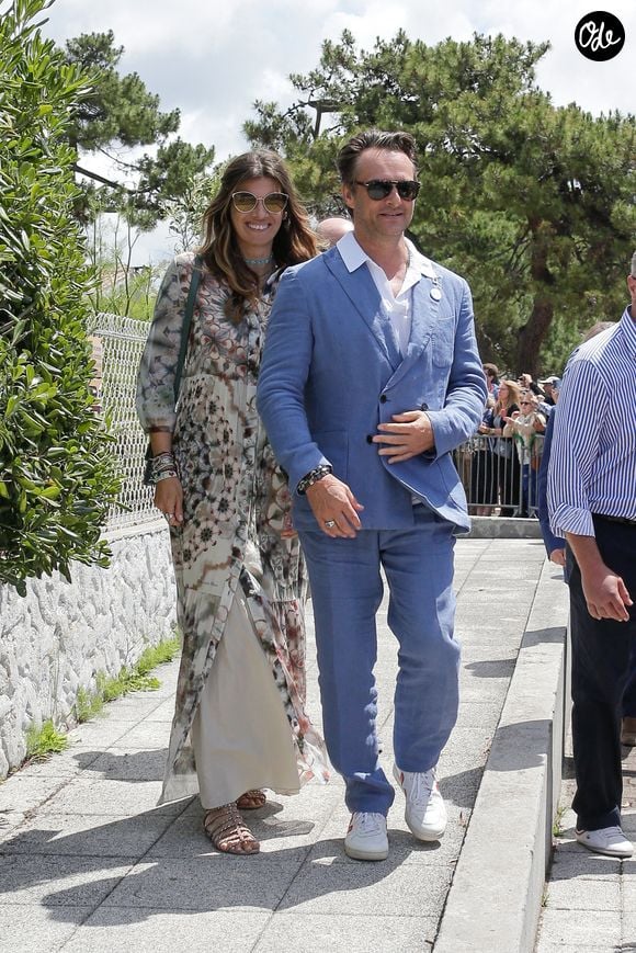 David Hallyday et son épouse Alexandra Pastor assistent au mariage de Laura Smet et Raphaël Lancrey Javal au Cap Ferret, en France, le 15 juin 2019.

Photo de ABACAPRESS.COM