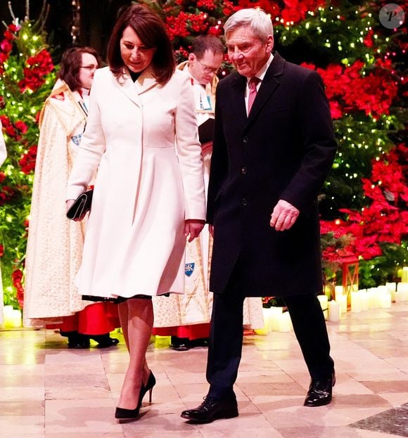 Carole et Michael Middleton lors de la cérémonie de Noël à l'abbaye de Westminster à Londres. © Alpha Press/Bestimage