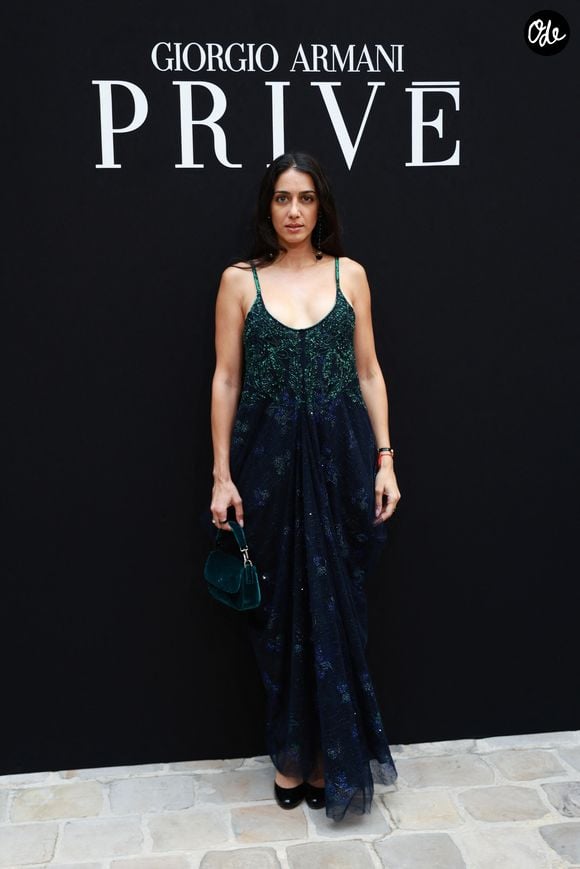 Amanda Charchian au défilé Giorgio Armani Privé "Collection Haute Couture Automne/Hiver 2026-2027" lors de la Fashion Week de Paris, le 7 juillet 2026