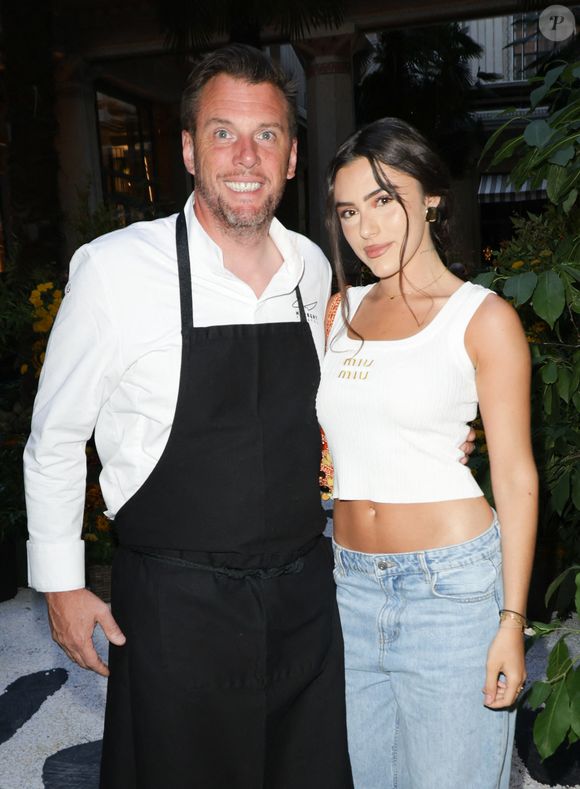 Exclusif - Norbert Tarayre et sa fille Gayane lors de l'inauguration Le Patio by Norbert Tarayre au Prince de Galles à Paris, France, le 4 juillet 2025. © Coadic Guirec/Bestimage