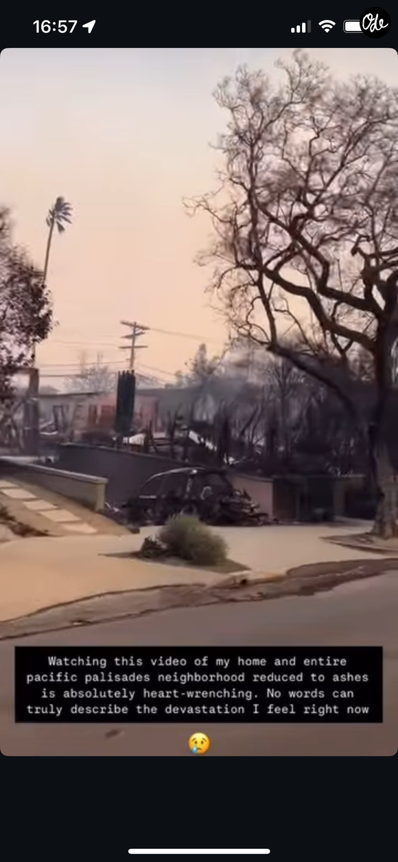 Laeticia Hallyday dévoile sa maison ravagée par les incendies en janvier 2025 sur Instagram
Instagram de Laeticia Hallyday