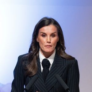 La reine Letizia d'Espagne participe à la Journée mondiale des maladies rares à l'auditorium Prince Felipe à Oviedo, le 4 mars 2025. LALO YASKY / BESTIMAGE